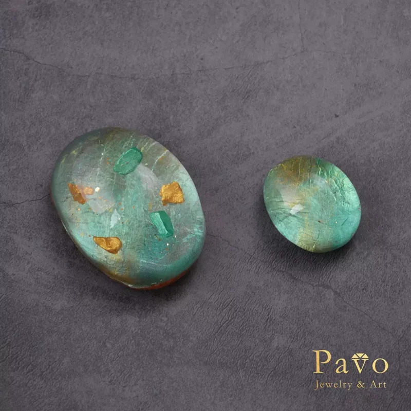 藝術寶石皂-八月誕生石-橄欖石-Peridot-1