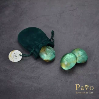 藝術寶石皂-八月誕生石-迷你珍藏系列-橄欖石-Peridot-展示