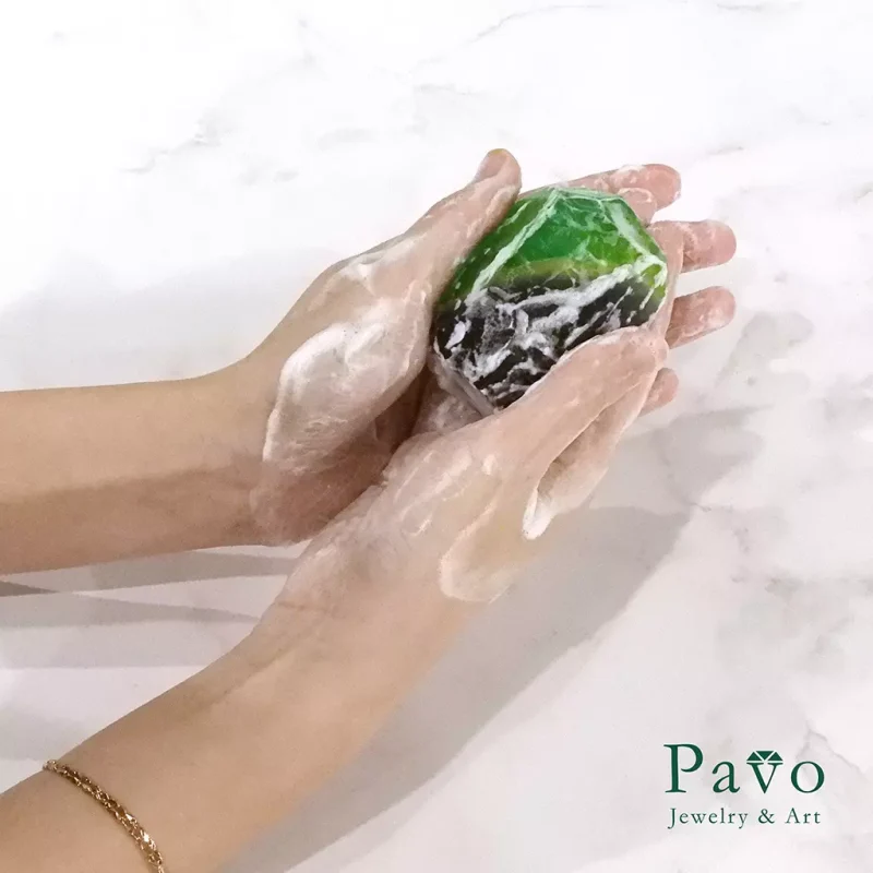 藝術寶石皂-十二月誕生石-土耳其石-Turquois-手洗